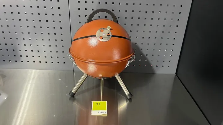 Kugelgrill Rundgrill Holzkohlegrill orange mit Deckel Ø ca. 37 cm